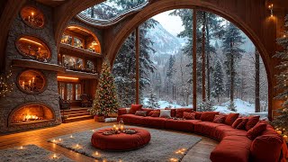 Christmas Relaxing Jazz Instrumental Music 🎄 Cozy Christmas Ambience with Fireplace Sounds to Unwind