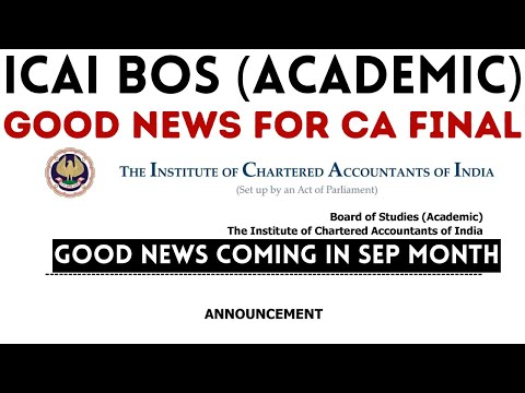 |Good News Coming For CA Final Under New Course ?| ICAI Bos Coming With Updates For CA Final|