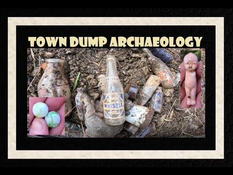 Town Dump Archaeology - Bottle Digging - Martins Ferry Ohio Soda - Marbles - Antiques - Toys - Dolls