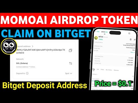 MomoAi Airdrop $MTOS Token Claim on Bitget | MomoAi Bitget Deposit Address & UID