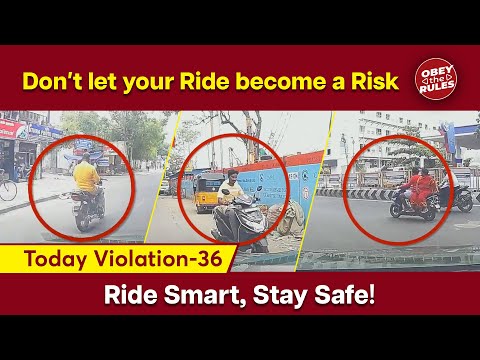 TODAY VIOLATION- 36 Ride smart, stay safe! 🏍️ Don't let your ride become a risk | #obeytherules