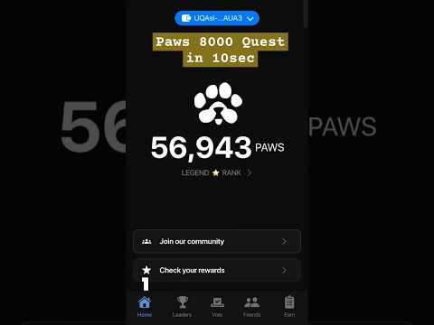 Paws Mystery Quest Task | Paws Airdrop Listing Date | Paws Price Prediction #shorts