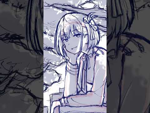 Sketching Chisato Nishikigi - Lycoris Recoil #shorts