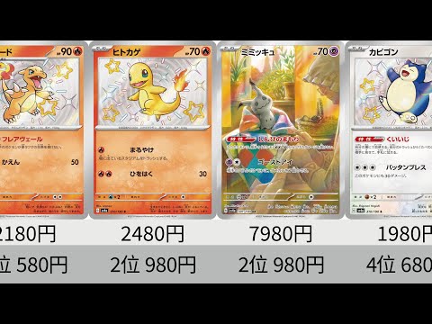 【ポケカ】発売からちょうど1年！シャイニートレジャーex！Sレア＆AR 販売価格ランキング！ 【Pokémon cards】Paldean Fates ultra rare price