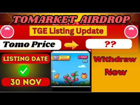 Tomarket listing season | Tomarket new update today | Tomarket Airdop withdrawal