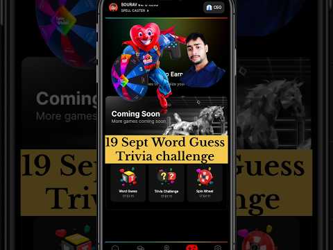 19 September Trivia challenge & Word Guess Combo | BLove Dapp tasks