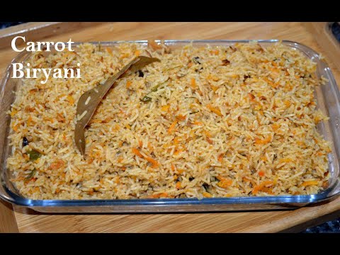 Carrot Biryani | Healthy Lunch Box Recipe | How To make Carrot Rice | Indian Rice Recipes