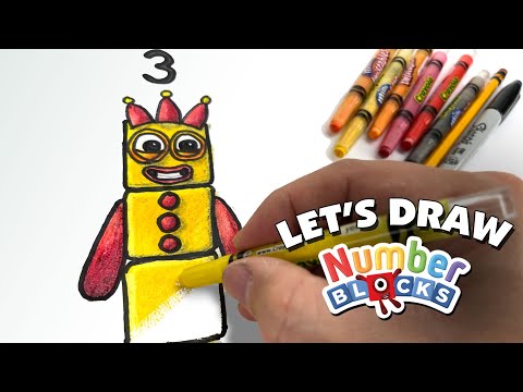 How to Draw Numberblocks Three || Tutorial from Keith's Toy Box