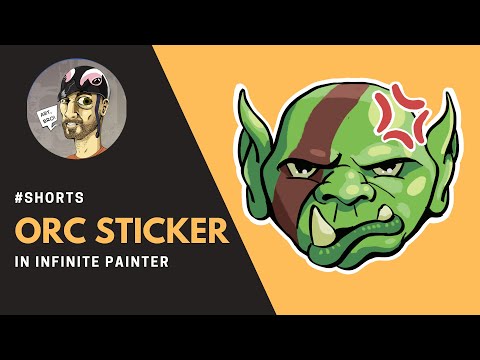 #Shorts - a quick orc sticker drawn with S6 Lite and Infinite Painter