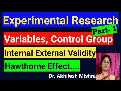 Experimental Research || प्रयोगात्मक अनुसंधान