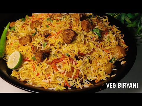 कुकर में बनाये सोया बिरयानी|Soya Biryani Recipe|Vegetable Soya Pulao|Soya Biryani In Pressure Cooker