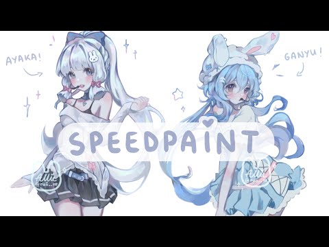 🎤 Ganyu & Ayaka as k-pop idols !! ✧ Genshin Impact【Procreate Speedpaint】