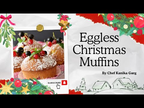 Instant Eggless Christmas Muffins | Quick, No Soaking, Festive