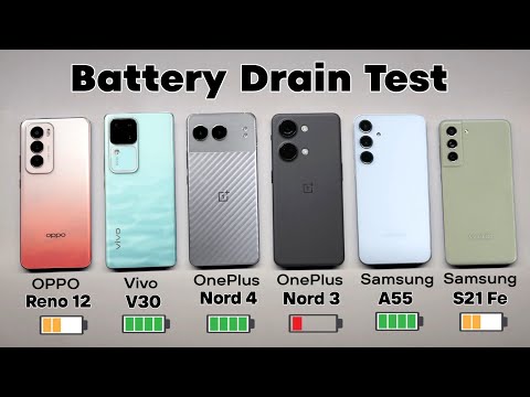 Reno 12 vs Samsung A55 - Battery Drain Test