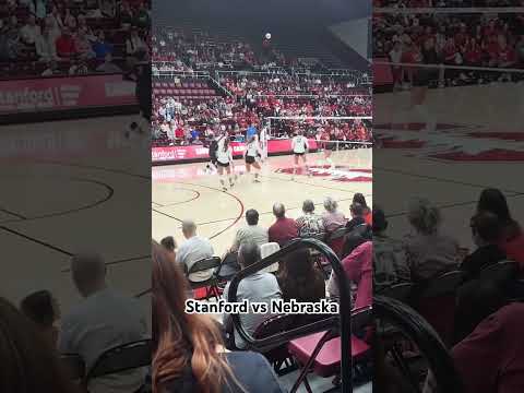 Having fun at Stanford Women’s Volleyball vs Nebraska