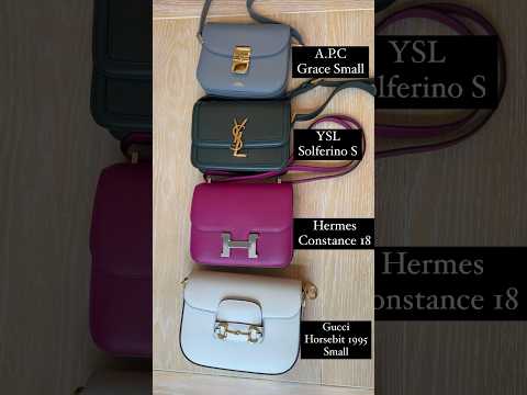 ‘GUCCI/ HERMES / YSL / A.P.C ‘ BOXY CROSSBODY BAGS COMPARISON | WHAT FITS AND OPENING #lvlovercc