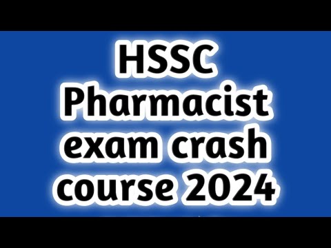 hssc pharmacist crash course 2024