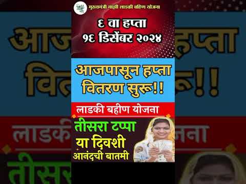 mukhyamantri Mazi Bahin Yojna Maharashtra| आजपासून हप्ता वितरण सुरू