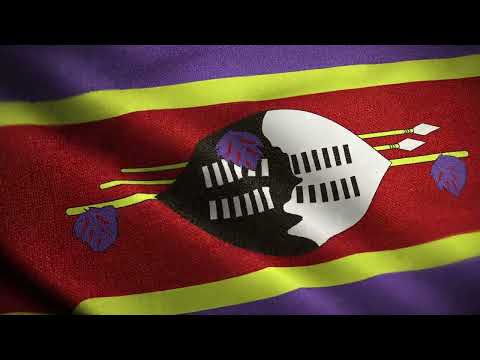 [10 Hours] Eswatini Flag Waving - Video & Audio - Waving Flags