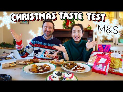 M&S CHRISTMAS TASTE TEST 2024 | Taste Testing New In M&S Christmas Food And Rating It Out Of 10