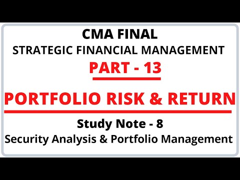 Portfolio Return & Risk | Portfolio Management | Strategic Financial Management | CMA Final | CMA |