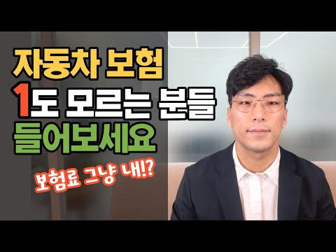 쉽게 설명하는 자동차 보험 특약(싸게하는법 보기 전 필수시청영상)