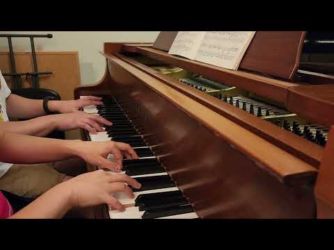 The Girl Who Fell From the Sky from Castle in the Sky Piano Duet 4 Hands | 天空の城ラピュタ