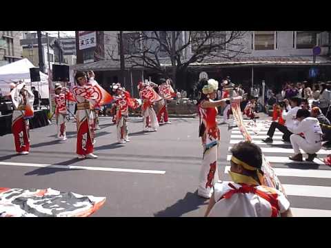 ☆百花繚乱☆Japan Festival Yosakoi!!!part1「風舞人」赤椿と白椿の素敵な舞( *ﾟAﾟ)