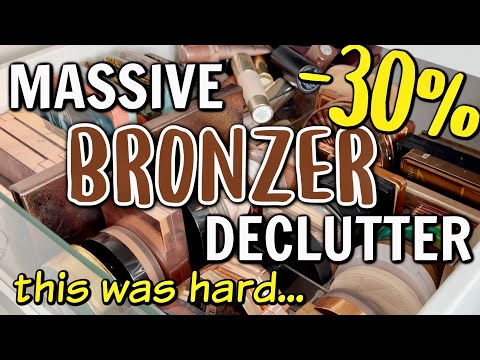 MASSIVE BRONZER COLLECTION DECLUTTER! | 30% GONE 😳 + MY TOP FAVORITE BRONZERS!