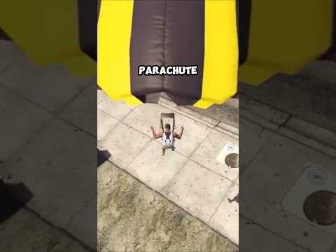 What happens when you parachute from a low height in GTA games!! #shorts #grandthefauto #gta