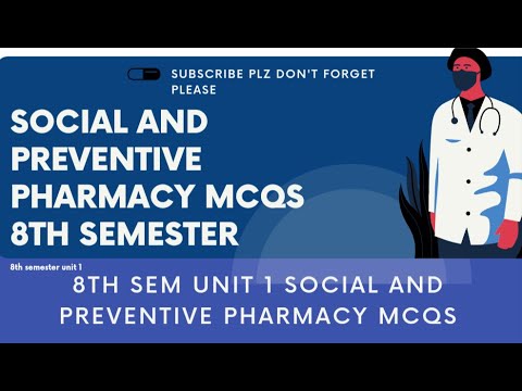 social and preventive pharmacy 8th sem mcqs | social and preventive pharmacy mcq🤳✅👍 | unit 1