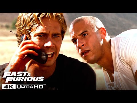 The Fast and the Furious | Brian Saves Vince from Botched Highway Robbery in 4K HDR