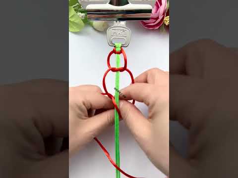 Key knotting method Key knotting method Knot life tips Fancy knotting Rope braiding skills shari