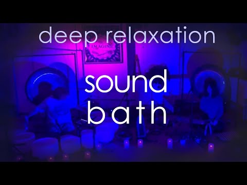 Sound Bath ft Crystal Bowls ~ deep Sound Healing Sound Meditation (432 hz - no talking)