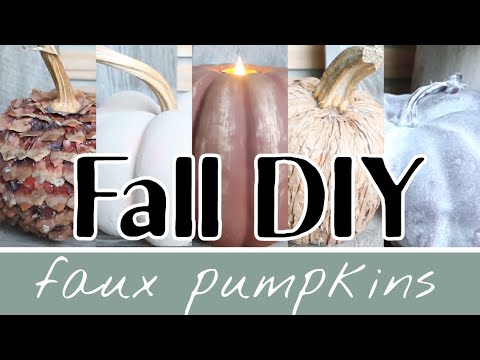 🍁5 DIY PUMPKINS  | Natural Looking DIY Fall Decor | Budget Friendly | Designer Dupes 🍂