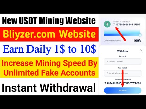 Earn Free $10 USDT Daily || Best Free Cloud Mining Website || Free USDT Mining Website 2023