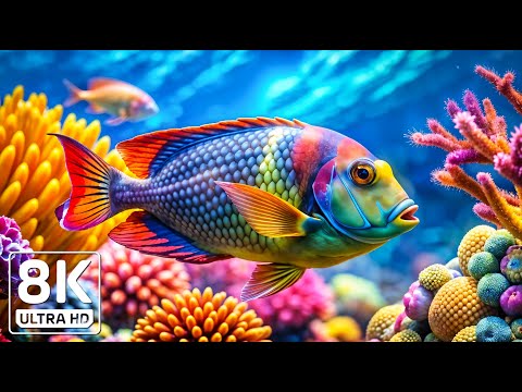 Underwater Haven 8K - Stunning Fish and Calming Music