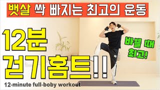 🔥단 12분만에! 뱃살이 무섭게 빠지는 실속 걷기 홈트!! 12-min full body fat burning workout korean