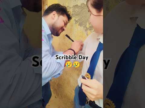 Scribble Day 😢😢 Last Day College Uniform ❤️❤️ #ytshorts #scribbleday2k24