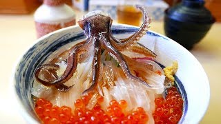 Japanese Street Food - DANCING SQUID SASHIMI Hakodate Japan Seafood