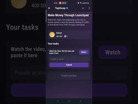 Make Money Through Launchpad | TapSwap Code |Making $10,000 in One Month from $100 Through Launchpad