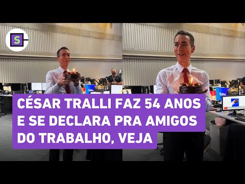 César Tralli ganha festa de aniversário nos bastidores do Jornal Hoje da Globo: 'Amo vocês', veja!