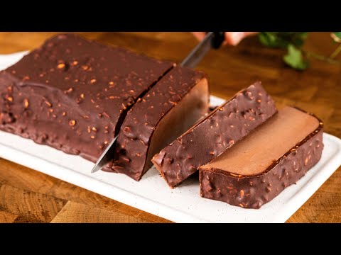 🥛Only milk and chocolate! 🍫Dessert made from 2 ingredients in 5 minutes! No sugar, no baking!