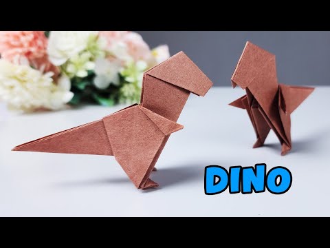 DIY 3D Origami Dinosaur | Easy Paper Dino Tutorial