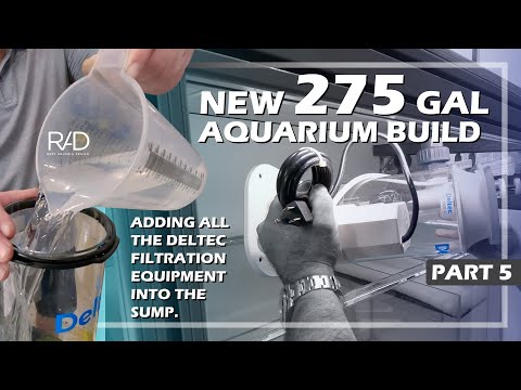 NEW 275 GALLON AQUARIUM BUILD. ADDING ALL THE DELTEC FILTRATION EQUIPMENT INTO THE SUMP. PART 5.