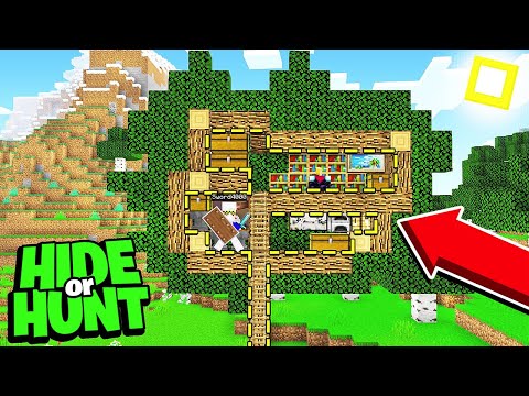 Most Secret TREEHOUSE in Minecraft Hide Or Hunt!