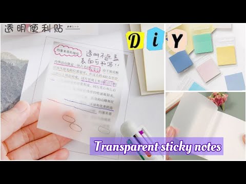 How to make Transparent Sticky Notes at home / DIY Transparent Sticky Notes