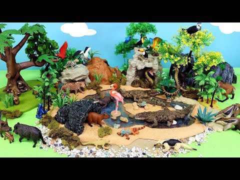 Safari Animals found in South America - Learn Animal Names with Figurines   - Fun Facts