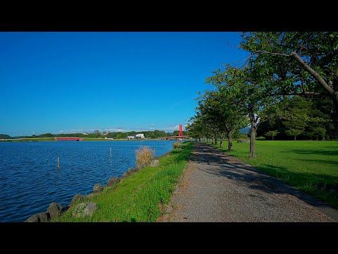 Walking around Lake Kitagata Japan [4KHDR]散策 北潟湖周辺 福井県あわら市