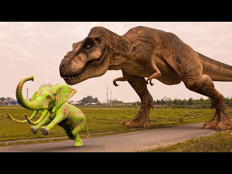 New Hollywood Movie (2024) Dinosaur Attack | T-rex Vs Anaconda | Jurassic Park| Dinosaur - Part 508